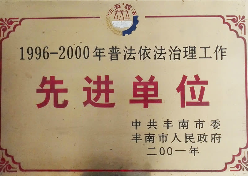 2001年区先进